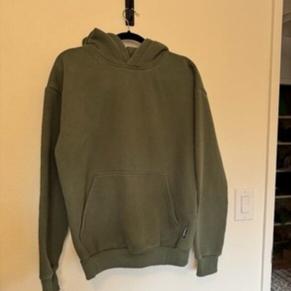 Comfrt Hoodie Sweatshirt Oversized Cotton Blend Unisex Green Size Small EUC - Picture 1 of 1
